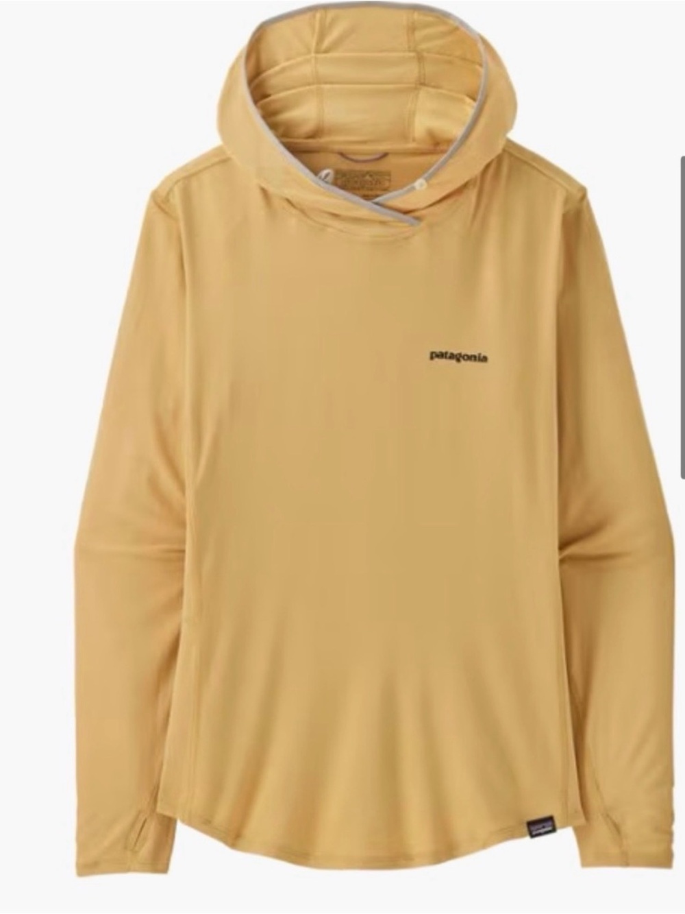 Patagonia women’s tropic comfort natural graphic Long-Sleeve hoodie- yellow NWOT